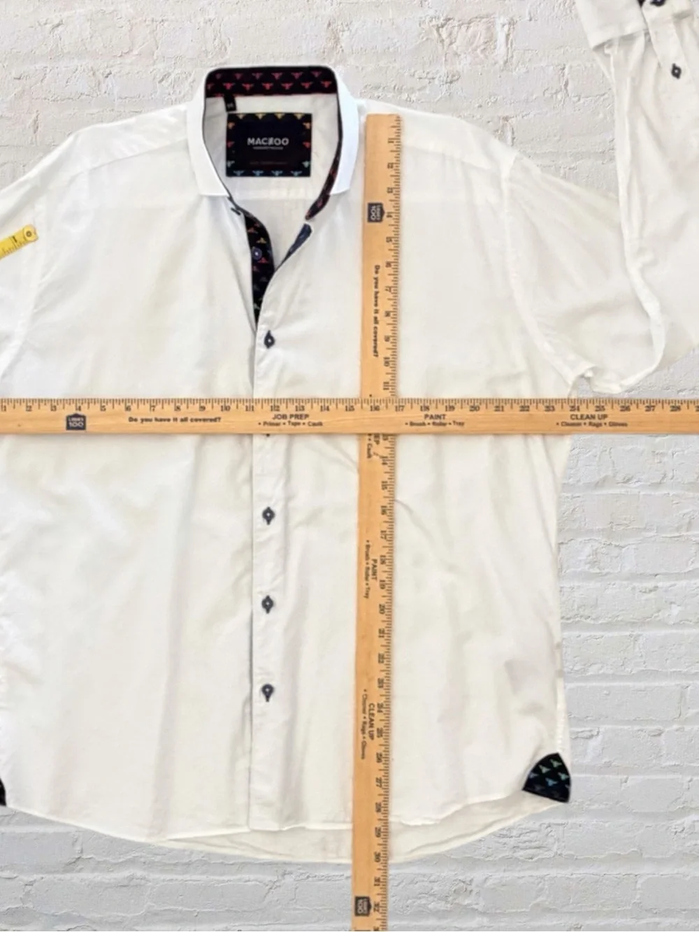 Maceoo Einstein Gem White Dress Shirt 5XL Contrast Bee Print Designer